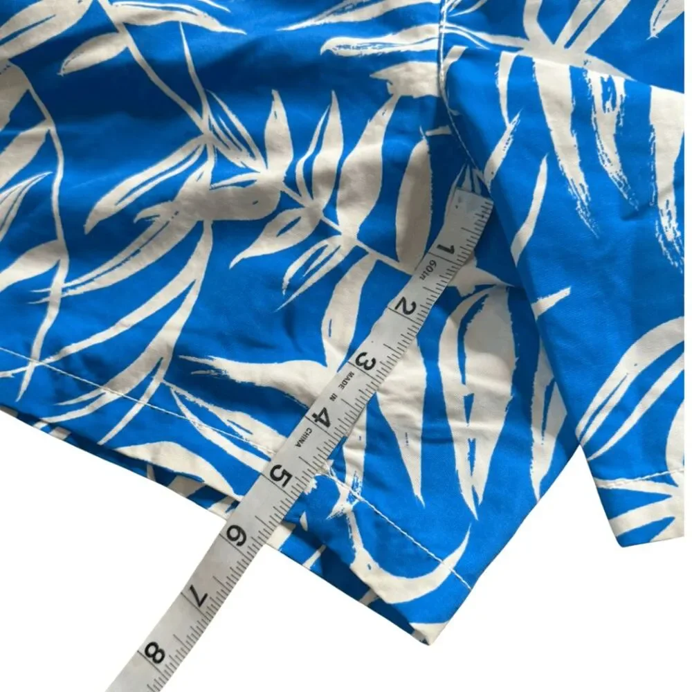 Tommy Bahama Men's Naples Happy Go Cargo Tropical Swim Shorts‎ Blue Size Medium